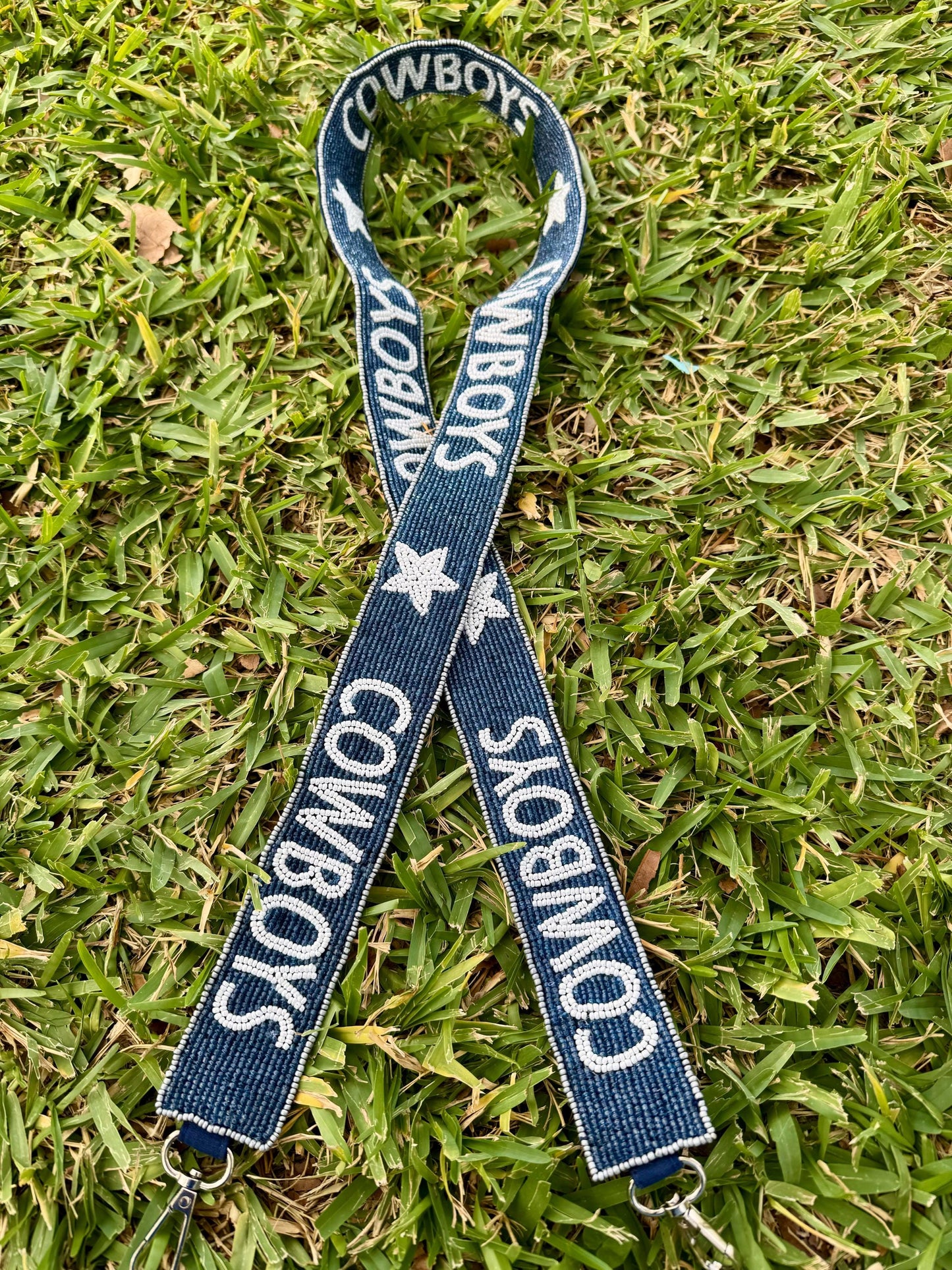 Cowboys Beaded Purse Strap, Handmade, Clear Bag, Crossbody, Shoulder, Stadium Approved, Game Day, Tailgating, Christmas Gift