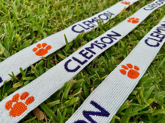 Clemson Tigers Beaded Purse Strap | Handcrafted | Shoulder Strap | Game Day Accessory | Christmas Gifts | Tailgating | Stadium Approved