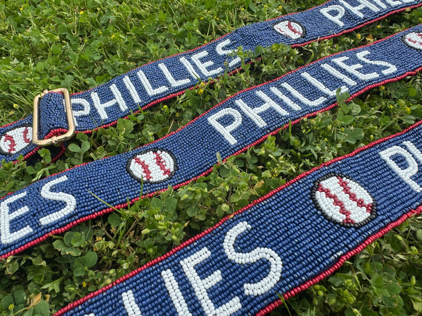 Philadelphia PHILLIES, Handmade Beaded Purse Strap, Clear Bag, Crossbody, Shoulder, Stadium Approved, Game Day, Graduation Gift, Tailgating