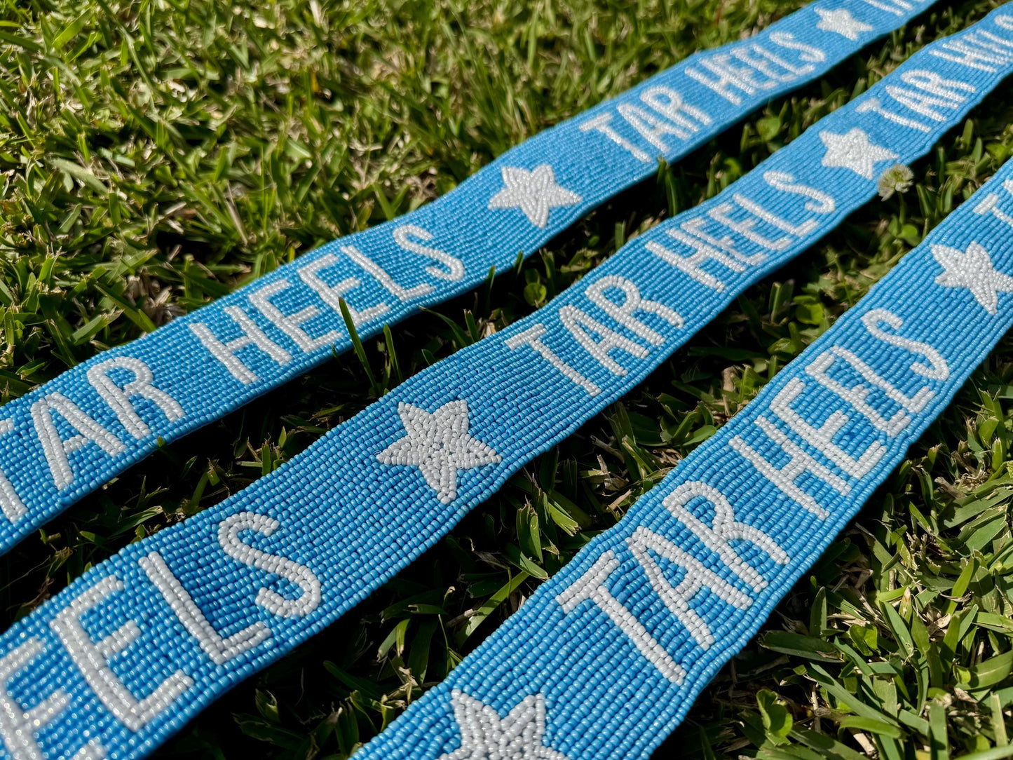 North Carolina Tar Heels Beaded Purse Strap, Handcrafted, Graduation Gift, Game Day Accessory, Back to School, Tailgating, Stadium Approved