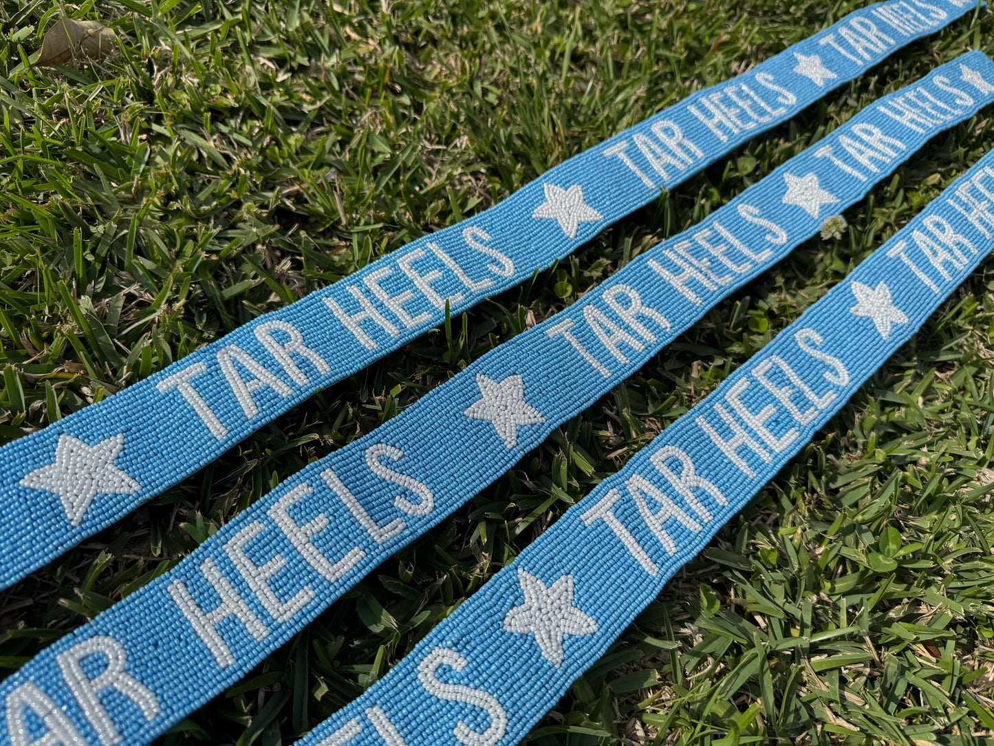 North Carolina Tar Heels Beaded Purse Strap, Handcrafted, Graduation Gift, Game Day Accessory, Back to School, Tailgating, Stadium Approved