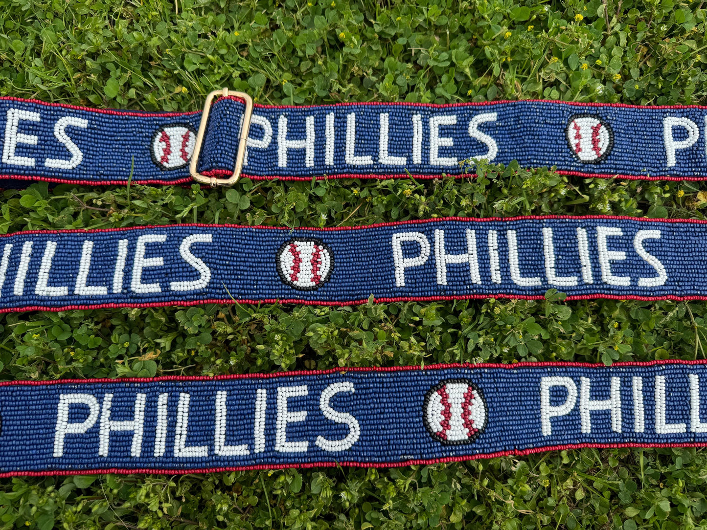 Philadelphia PHILLIES, Handmade Beaded Purse Strap, Clear Bag, Crossbody, Shoulder, Stadium Approved, Game Day, Graduation Gift, Tailgating