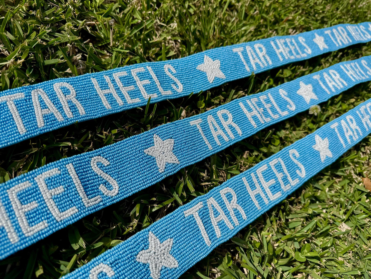 North Carolina Tar Heels Beaded Purse Strap, Handcrafted, Graduation Gift, Game Day Accessory, Back to School, Tailgating, Stadium Approved