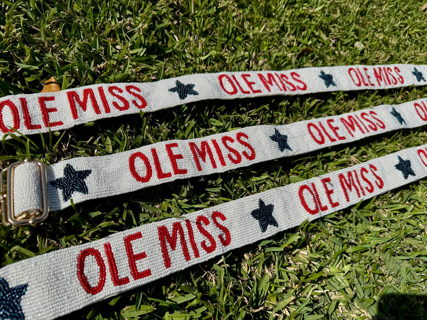 Ole Miss Rebels Beaded Purse Strap | Handcrafted | Graduation Gift | Game Day Accessory | Gifts | Tailgating | Stadium Approved | Adjustable