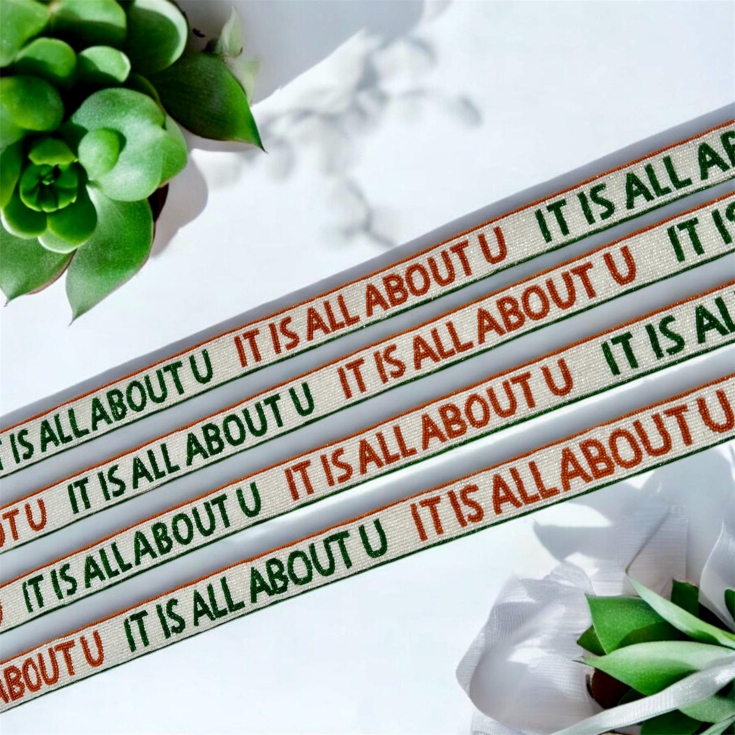 University of Miami Beaded Purse Strap, Handmade, Crossbody, Shoulder, Stadium Approved, Game Day, Graduation, Mothers Day, Gift, Tailgating