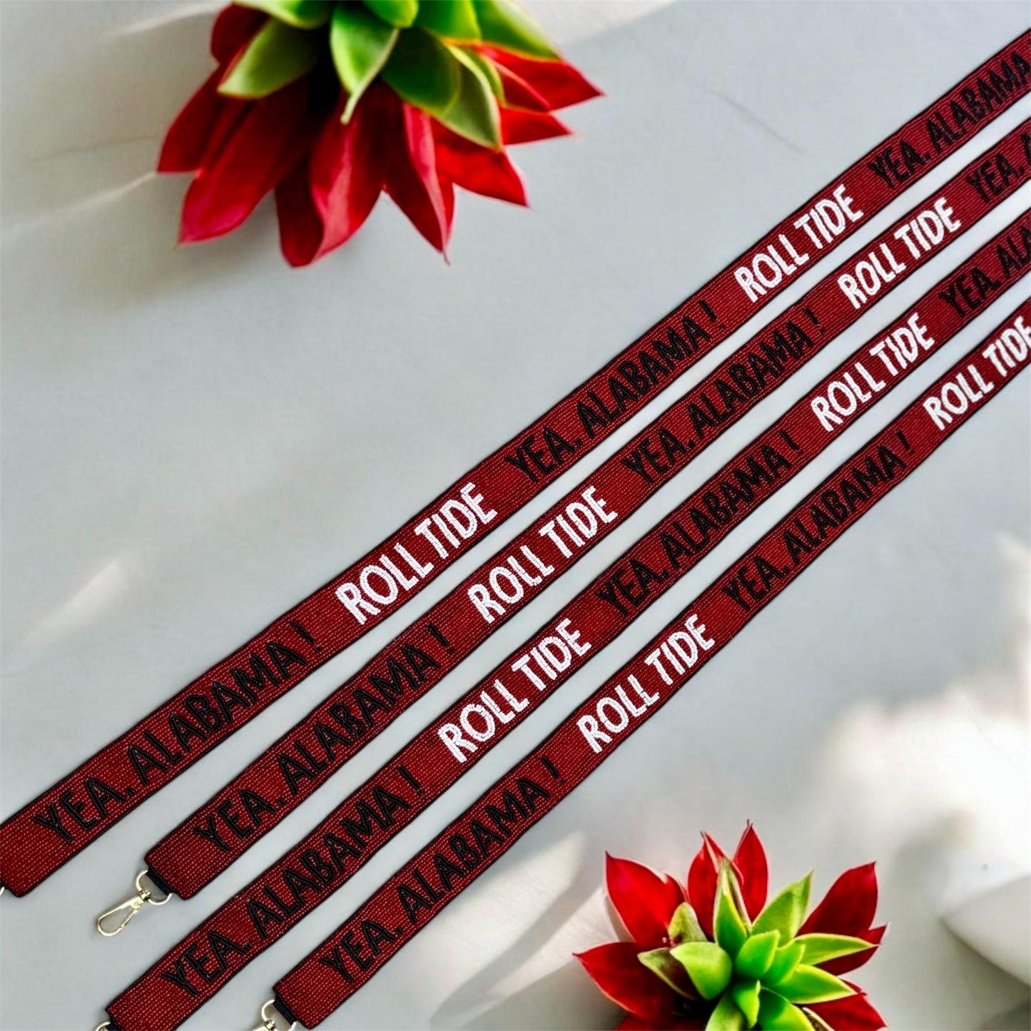 Alabama Beaded Purse Strap, Handmade, Crossbody, Shoulder, Stadium Approved, Game Day, Graduation, Mothers Day, Gift, Tailgating