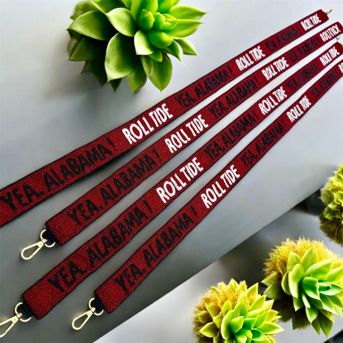 Alabama Beaded Purse Strap, Handmade, Crossbody, Shoulder, Stadium Approved, Game Day, Graduation, Mothers Day, Gift, Tailgating