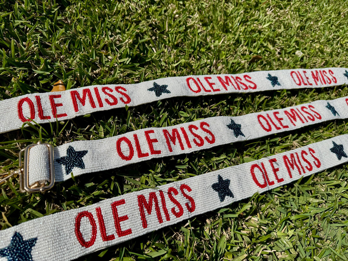 Ole Miss Rebels Beaded Purse Strap | Handcrafted | Graduation Gift | Game Day Accessory | Gifts | Tailgating | Stadium Approved | Adjustable