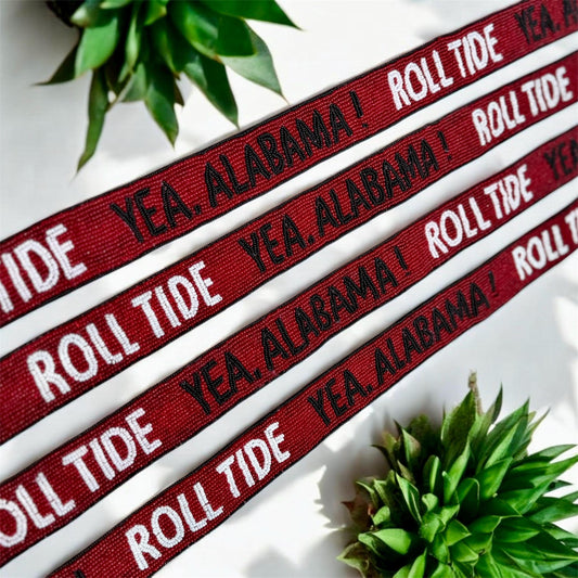 Alabama Beaded Purse Strap, Handmade, Crossbody, Shoulder, Stadium Approved, Game Day, Graduation, Mothers Day, Gift, Tailgating
