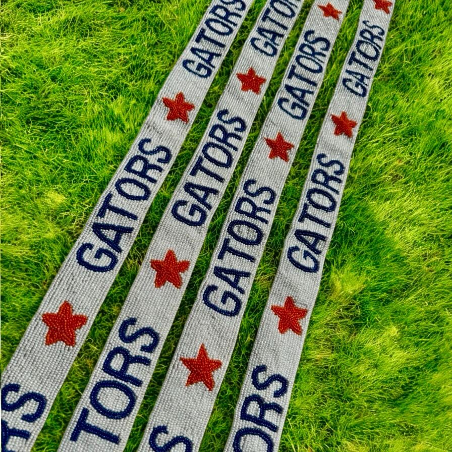 Florida Gators Beaded Purse Strap, Adjustable, Crossbody, Handmade, Game Day, Graduation, Gift, Back to School, Blue & Orange UF Accessory