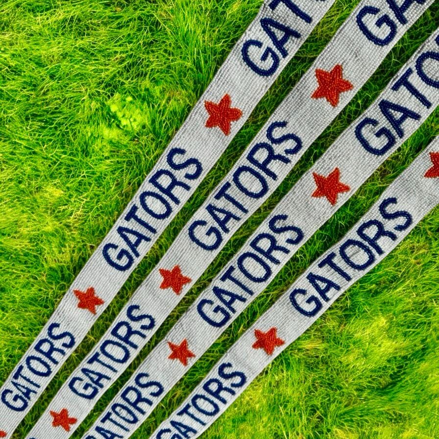 Florida Gators Beaded Purse Strap, Adjustable, Crossbody, Handmade, Game Day, Graduation, Gift, Back to School, Blue & Orange UF Accessory